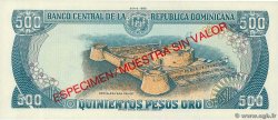 500 Pesos Oro Spécimen RÉPUBLIQUE DOMINICAINE  1988 P.129s FDC