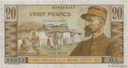 20 Francs Émile Gentil AFRIQUE ÉQUATORIALE FRANÇAISE  1946 P.22 XF