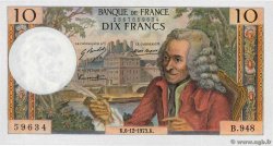 10 Francs VOLTAIRE FRANCE  1973 F.62.65 AU+