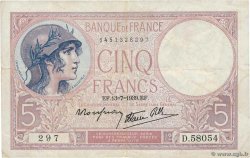 5 Francs FEMME CASQUÉE modifié FRANCE  1939 F.04.01 F