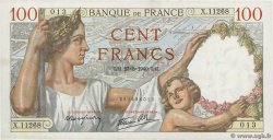 100 Francs SULLY FRANCE  1940 F.26.30 XF