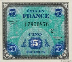 5 Francs DRAPEAU FRANKREICH  1944 VF.17.02 fST+