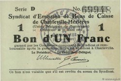 1 Franc FRANCE regionalism and various Charleville-Mezieres 1916 JP.08-083 XF