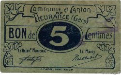 5 Centimes FRANCE regionalismo e varie Fleurance 1914 JP.32-040 SPL