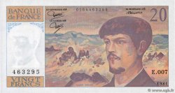 20 Francs DEBUSSY FRANCE  1981 F.66.02 UNC