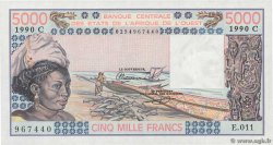 5000 Francs WEST AFRIKANISCHE STAATEN  1990 P.308Cn fST+