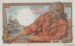 20 Francs PÊCHEUR FRANKREICH  1943 F.13.05 VZ+