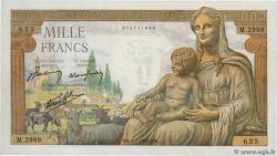 1000 Francs DÉESSE DÉMÉTER FRANCE  1943 F.40.15 pr.NEUF