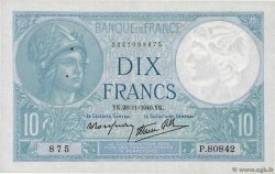 10 Francs MINERVE modifié FRANKREICH  1940 F.07.22