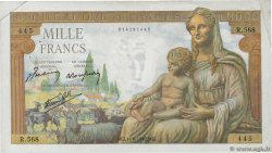 1000 Francs DÉESSE DÉMÉTER FRANCIA  1942 F.40.02 BC+