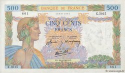 500 Francs LA PAIX FRANCIA  1942 F.32.31 BB