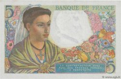 5 Francs BERGER FRANKREICH  1943 F.05.02 ST