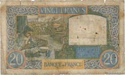 20 Francs TRAVAIL ET SCIENCE FRANCE  1941 F.12.12 pr.B
