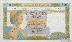 500 Francs LA PAIX FRANCE  1942 F.32.41 F+
