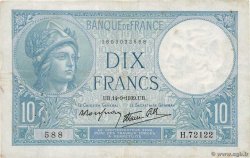 10 Francs MINERVE modifié FRANCIA  1939 F.07.07 MB