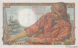 20 Francs PÊCHEUR FRANKREICH  1949 F.13.15 VZ