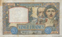 20 Francs TRAVAIL ET SCIENCE FRANCIA  1941 F.12.14