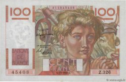 100 Francs JEUNE PAYSAN FRANKREICH  1949 F.28.23 fVZ