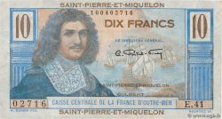 10 Francs Colbert SAINT PIERRE AND MIQUELON  1946 P.23 VF-