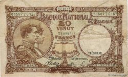 20 Francs BELGIEN  1945 P.111 fS