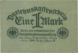 1 Mark GERMANY  1922 P.061a VF+