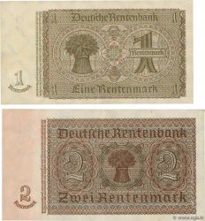 1 et 2 Rentenmark Lot ALLEMAGNE  1937 P.173b et P.174b SUP