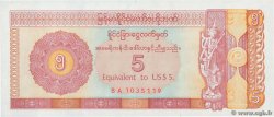 5 Dollars  MYANMAR  1993 P.FX02 UNC