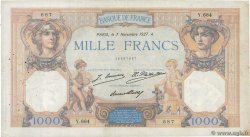 1000 Francs CÉRÈS ET MERCURE FRANCE  1927 f.37.01 TB