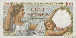 100 Francs SULLY FRANCE  1940 F.26.29