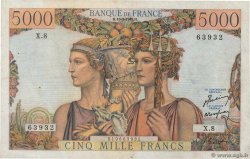 5000 Francs TERRE ET MER FRANCE  1949 F.48.01 TB