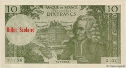 10 Francs Voltaire Scolaire FRANCE regionalism and various  1965 F.(62) XF