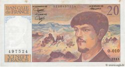 20 Francs DEBUSSY FRANCIA  1983 F.66.04 q.BB