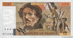 100 Francs DELACROIX modifié FRANCE  1978 F.69.01e F+