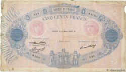 500 Francs BLEU ET ROSE FRANCIA  1937 F.30.38 B