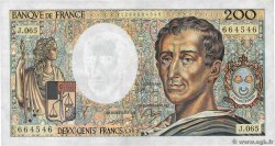 200 Francs MONTESQUIEU FRANKREICH  1989 F.70.09 fVZ