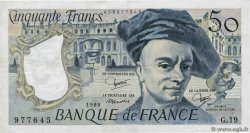 50 Francs QUENTIN DE LA TOUR FRANCE  1980 F.67.06 VF-