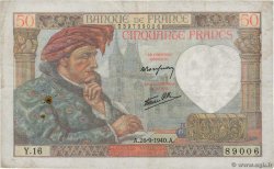 50 Francs JACQUES CŒUR FRANCIA  1940 F.19.03