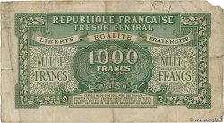 1000 Francs MARIANNE THOMAS DE LA RUE FRANKREICH  1945 VF.13.02 SGE