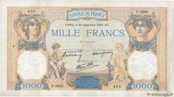 1000 Francs CÉRÈS ET MERCURE type modifié FRANCIA  1938 F.38.27 q.BB