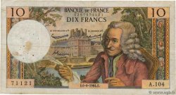 10 Francs VOLTAIRE FRANKREICH  1964 F.62.10 fS