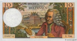 10 Francs VOLTAIRE FRANCE  1972 F.62.57 XF
