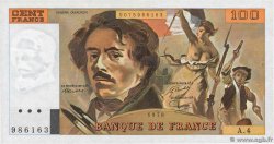 100 Francs DELACROIX modifié FRANKREICH  1978 F.69.01c VZ to fST