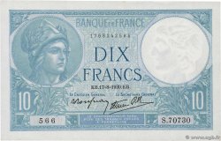 10 Francs MINERVE modifié FRANCE  1939 F.07.05 AU+