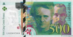 500 Francs PIERRE ET MARIE CURIE FRANCE  1994 F.76.01 AU+