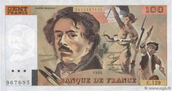 100 Francs DELACROIX modifié FRANCIA  1988 F.69.12 q.FDC