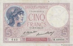 5 Francs FEMME CASQUÉE FRANCE  1932 F.03.16 TB+