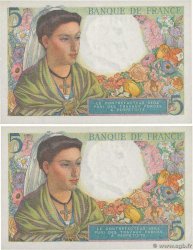 5 Francs BERGER Consécutifs FRANCE  1943 F.05.03 pr.SPL