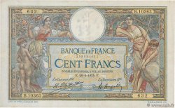 100 Francs LUC OLIVIER MERSON grands cartouches FRANKREICH  1924 F.24.02 fSS