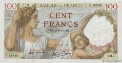 100 Francs SULLY FRANCE  1941 F.26.48 AU-