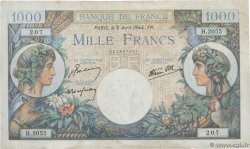 1000 Francs COMMERCE ET INDUSTRIE FRANCIA  1944 F.39.05 q.BB